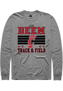 Jason Deem Rally Mens Grey Cincinnati Bearcats NIL Striped Tee