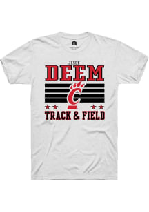 Jason Deem White Cincinnati Bearcats NIL Striped Short Sleeve T Shirt