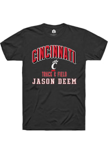 Jason Deem Black Cincinnati Bearcats NIL Arch Logo Short Sleeve T Shirt