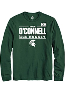 Gavin O’Connell  Michigan State Spartans Green Rally NIL Stacked Box Long Sleeve T Shirt