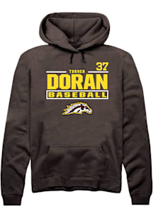 Turner Doran  Rally Western Michigan Broncos Mens Brown NIL Stacked Box Long Sleeve Hoodie