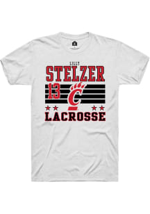 Lilly Stelzer White Cincinnati Bearcats NIL Striped Short Sleeve T Shirt