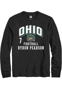 Byron Pearson  Ohio Bobcats Black Rally NIL Arch Logo Long Sleeve T Shirt