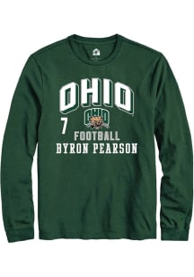 Byron Pearson  Ohio Bobcats Green Rally NIL Arch Logo Long Sleeve T Shirt