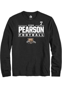 Byron Pearson  Ohio Bobcats Black Rally NIL Stacked Box Long Sleeve T Shirt