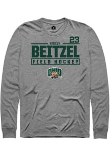 Emily Beitzel  Ohio Bobcats Graphite Rally NIL Stacked Box Long Sleeve T Shirt