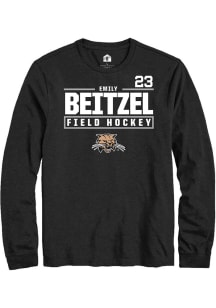 Emily Beitzel  Ohio Bobcats Black Rally NIL Stacked Box Long Sleeve T Shirt