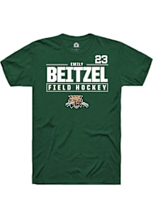 Emily Beitzel  Ohio Bobcats Green Rally NIL Stacked Box Short Sleeve T Shirt