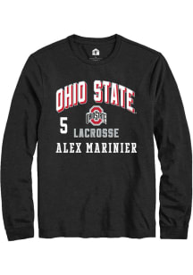 Alex Marinier Rally Mens Black Ohio State Buckeyes NIL Arch Logo Tee
