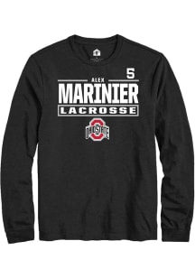 Alex Marinier Rally Mens Black Ohio State Buckeyes NIL Stacked Box Tee