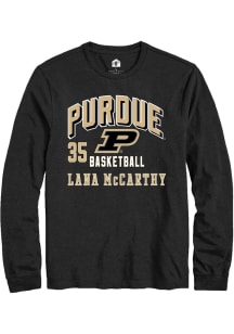 Lana McCarthy Rally Mens Black Purdue Boilermakers NIL Arch Logo Tee