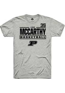 Lana McCarthy Ash Purdue Boilermakers NIL Stacked Box Short Sleeve T Shirt