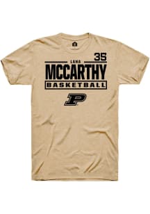 Lana McCarthy Tan Purdue Boilermakers NIL Stacked Box Short Sleeve T Shirt