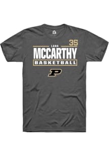 Lana McCarthy Grey Purdue Boilermakers NIL Stacked Box Short Sleeve T Shirt