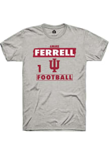 Amare Ferrell Ash Indiana Hoosiers NIL Striped Short Sleeve T Shirt