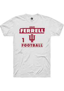 Amare Ferrell White Indiana Hoosiers NIL Striped Short Sleeve T Shirt