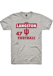 Mark Langston Ash Indiana Hoosiers NIL Striped Short Sleeve T Shirt