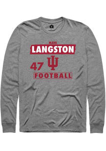 Mark Langston Rally Mens Grey Indiana Hoosiers NIL Striped Tee