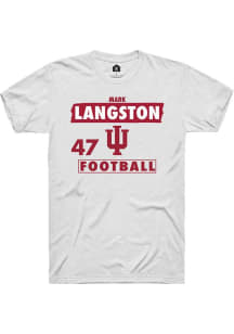 Mark Langston White Indiana Hoosiers NIL Striped Short Sleeve T Shirt