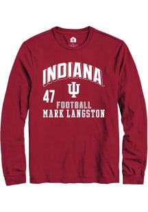 Mark Langston Rally Mens Cardinal Indiana Hoosiers NIL Arch Logo Tee