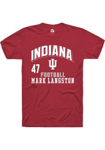 Mark Langston Cardinal Indiana Hoosiers NIL Arch Logo Short Sleeve T Shirt