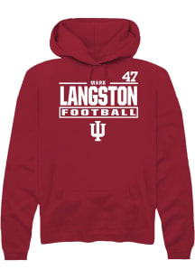 Mark Langston Rally Mens Cardinal Indiana Hoosiers NIL Stacked Box Hooded Sweatshirt