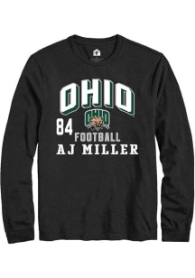 AJ Miller  Ohio Bobcats Black Rally NIL Arch Logo Long Sleeve T Shirt