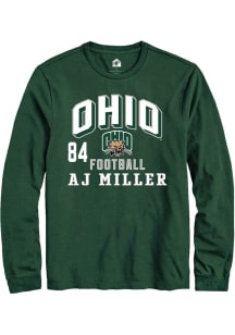 AJ Miller  Ohio Bobcats Green Rally NIL Arch Logo Long Sleeve T Shirt