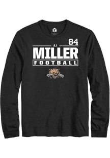 AJ Miller  Ohio Bobcats Black Rally NIL Stacked Box Long Sleeve T Shirt