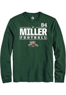 AJ Miller  Ohio Bobcats Green Rally NIL Stacked Box Long Sleeve T Shirt