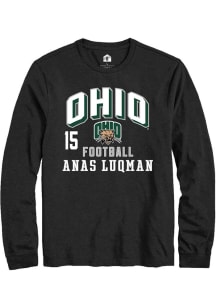 Anas Luqman  Ohio Bobcats Black Rally NIL Arch Logo Long Sleeve T Shirt