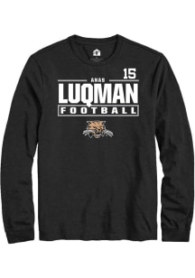 Anas Luqman  Ohio Bobcats Black Rally NIL Stacked Box Long Sleeve T Shirt
