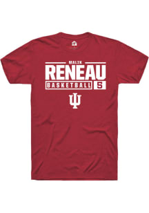 Malik Reneau  Indiana Hoosiers Red Rally NIL Stacked Box Short Sleeve T Shirt