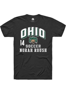Norah Roush  Ohio Bobcats Black Rally NIL Arch Logo Short Sleeve T Shirt