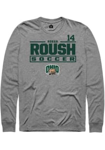Norah Roush  Ohio Bobcats Graphite Rally NIL Stacked Box Long Sleeve T Shirt