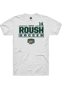 Norah Roush  Ohio Bobcats White Rally NIL Stacked Box Short Sleeve T Shirt