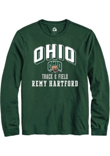 Remy Hartford  Ohio Bobcats Green Rally NIL Arch Logo Long Sleeve T Shirt