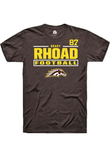 Brady Rhoad Brown Western Michigan Broncos NIL Stacked Box Short Sleeve T Shirt