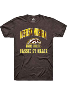 Cassie St Clair Brown Western Michigan Broncos NIL Arch Logo Short Sleeve T Shirt