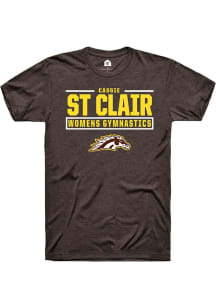 Cassie St Clair Brown Western Michigan Broncos NIL Stacked Box Short Sleeve T Shirt