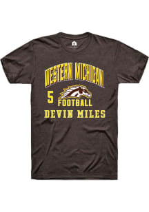 Devin Miles Brown Western Michigan Broncos NIL Arch Logo Short Sleeve T Shirt