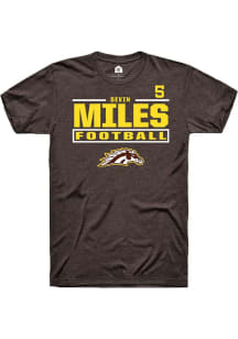 Devin Miles Brown Western Michigan Broncos NIL Stacked Box Short Sleeve T Shirt