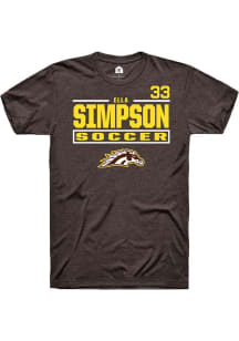 Ella Simpson Brown Western Michigan Broncos NIL Stacked Box Short Sleeve T Shirt