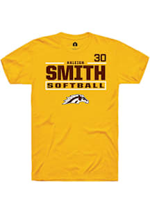 Haleigh Smith  Western Michigan Broncos Gold Rally NIL Stacked Box Short Sleeve T Shirt