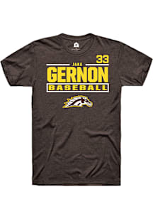 Jake Gernon  Western Michigan Broncos Brown Rally NIL Stacked Box Short Sleeve T Shirt