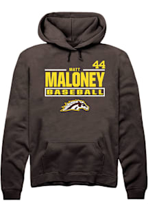 Matt Maloney  Rally Western Michigan Broncos Mens Brown NIL Stacked Box Long Sleeve Hoodie