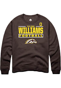 Tailique Williams  Rally Western Michigan Broncos Mens Brown Football NIL Stacked Box Long Sleeve..