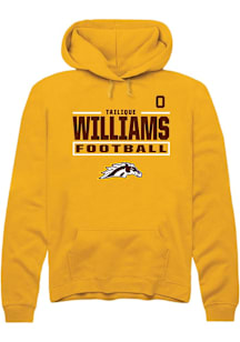 Tailique Williams  Rally Western Michigan Broncos Mens Gold Football NIL Stacked Box Long Sleeve H..