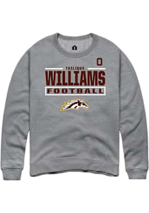 Tailique Williams  Rally Western Michigan Broncos Mens Grey Football NIL Stacked Box Long Sleeve C..