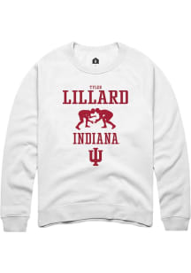 Tyler Lillard Rally Mens White Indiana Hoosiers NIL Sport Icon Crew Sweatshirt